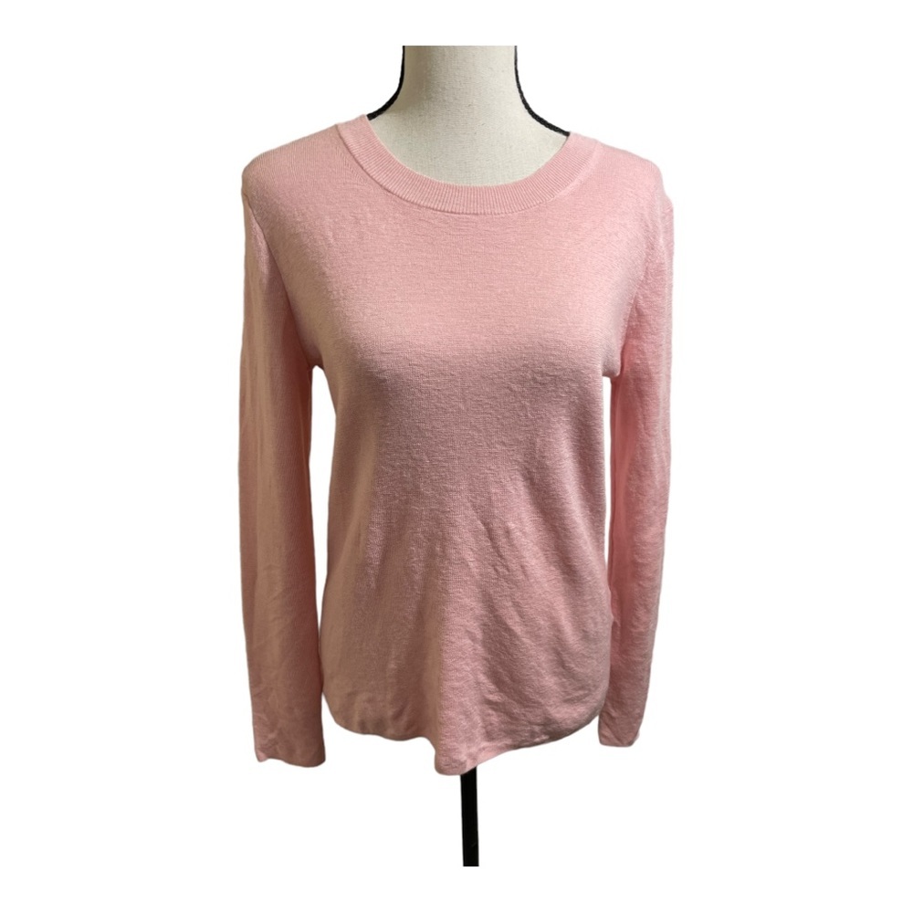 Banana Republic womens merino wool sweater 1/2 button back. Pink size Large - Picture 4 of 10